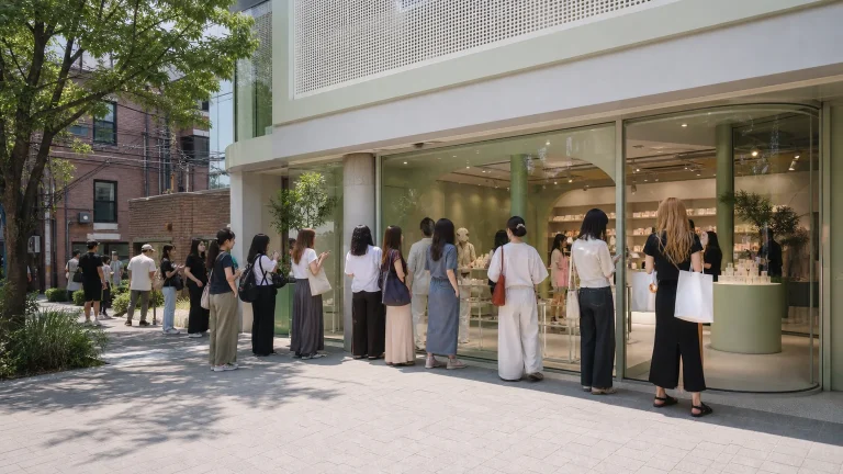 Seoul beauty pop-up storefront in Seongsu