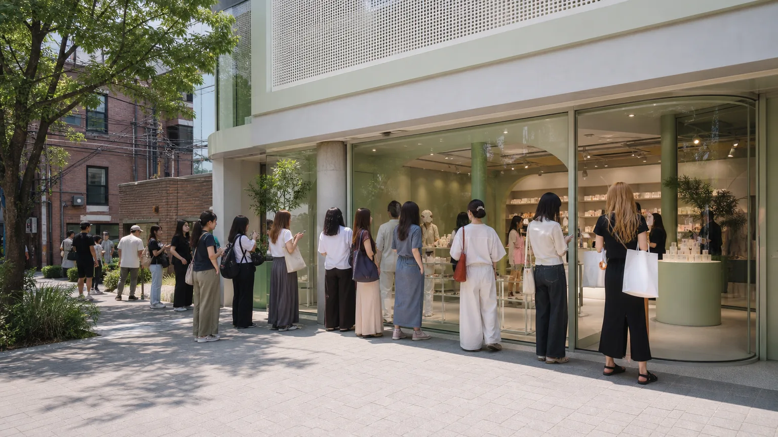 Seoul beauty pop-up storefront in Seongsu